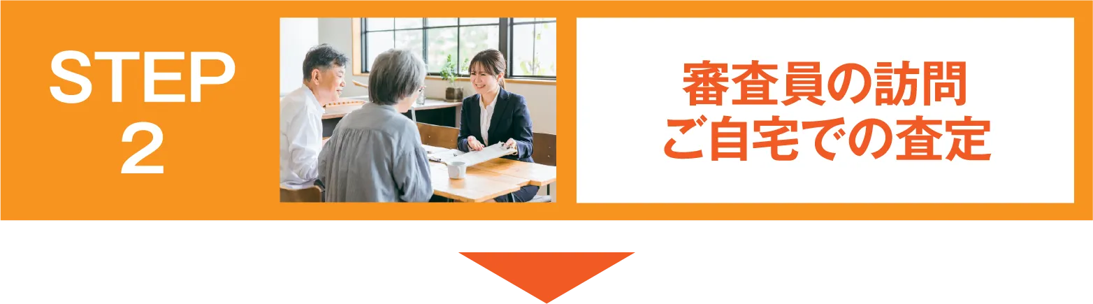 STEP2：審査員の訪問ご自宅での査定